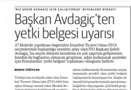 Başkan Avdagiç'ten yetki belgesi uyarısı