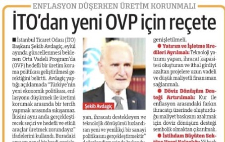 İTO'dan OVP için reçete
