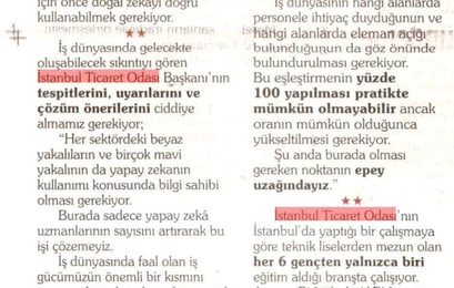 İTO Başkanı'nın tespitlerini ve uyarılarını dikkate almamız gerekiyor