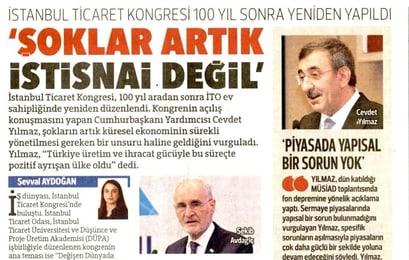 İstanbul Ticaret Kongresi 100 Yıl Sonra Yeniden Yapıldı